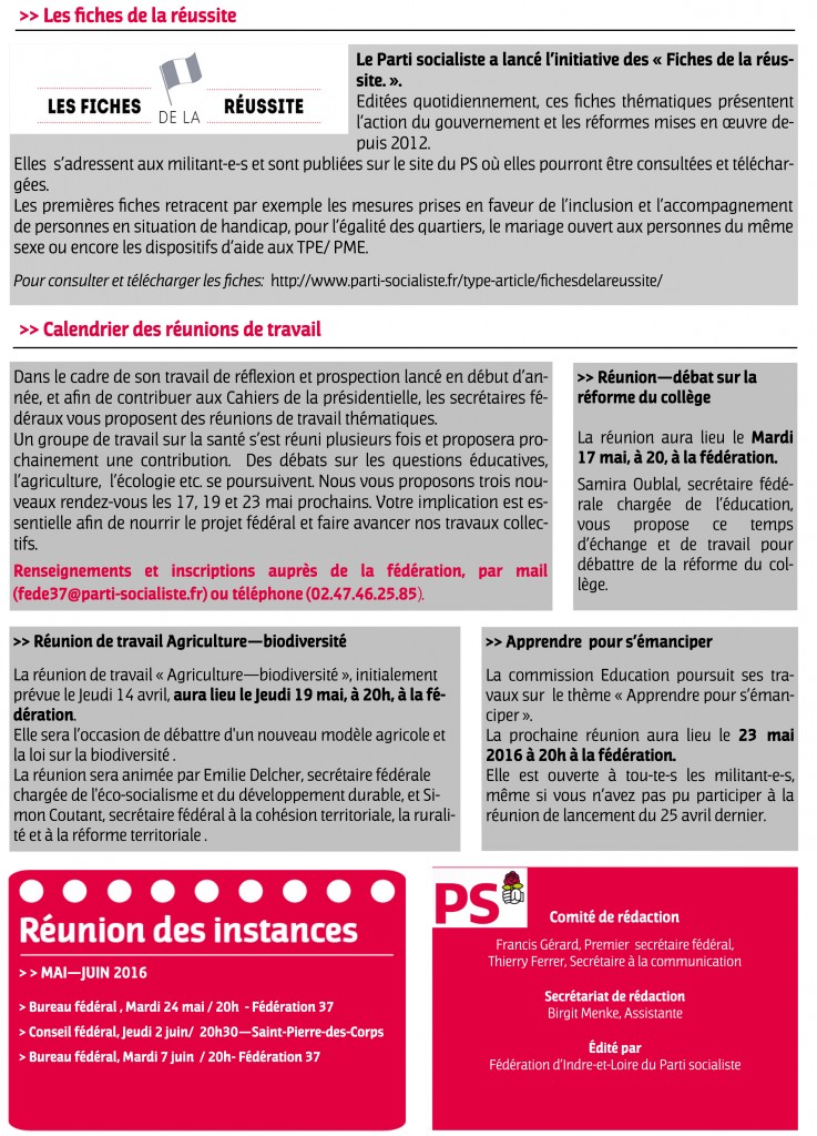 Newsletter fede mai -2